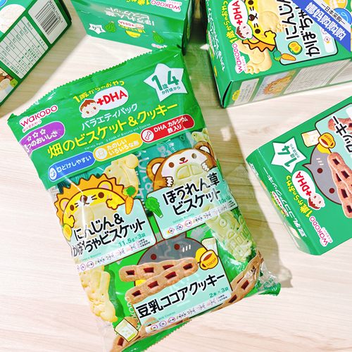 直邮和光堂婴幼儿16个月磨牙饼干造型图案曲奇含DHA宝宝零食1.4岁 - 图2