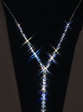 大气优雅超闪毛衣链秋冬高级配饰