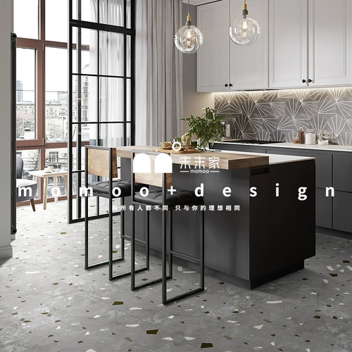 В последней семье Nordic INS Living Room Water Mill Фарфоровая кирпичная кирпичная кирпичная ретро -ресторан