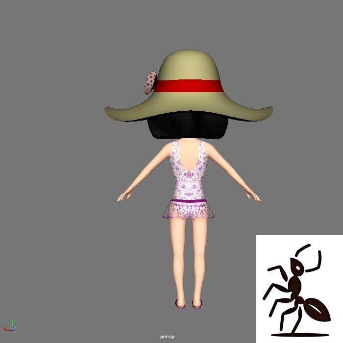Maya 3ds Max模型，045戴帽子小女孩，有贴图，送,淘宝优惠券,粉丝福利购,淘宝优惠卷
