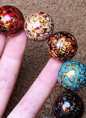 大漆手串犀皮男女士漆器念佛珠