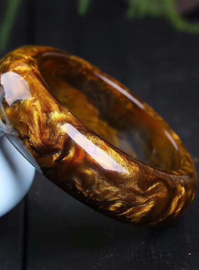 天然金丝海柳礼品文玩手镯