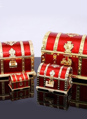 欧式复古带锁百宝箱送闺蜜结婚