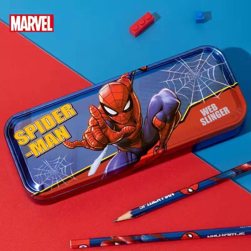 迪士尼儿童铁笔盒蜘蛛侠漫威潮流小学生多层文具盒男生汽车造型多层多功能铅笔盒,淘宝优惠券,粉丝福利购,淘宝优惠卷