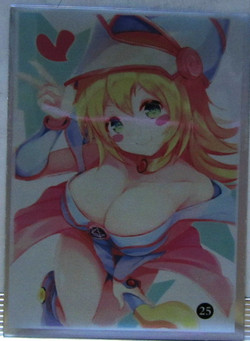 游戏王卡套 彩色 卡通黑魔女龙骑黑魔导女孩半龙女仆平口保护膜 - 图1
