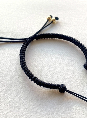 无男女通用棉麻无领花手链