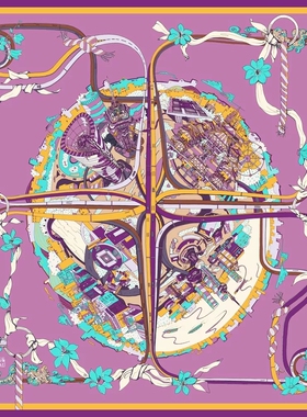 海上真丝方巾海上丝韵