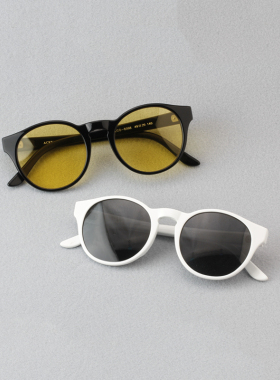 圆框时尚男女通用奶白色眼镜框