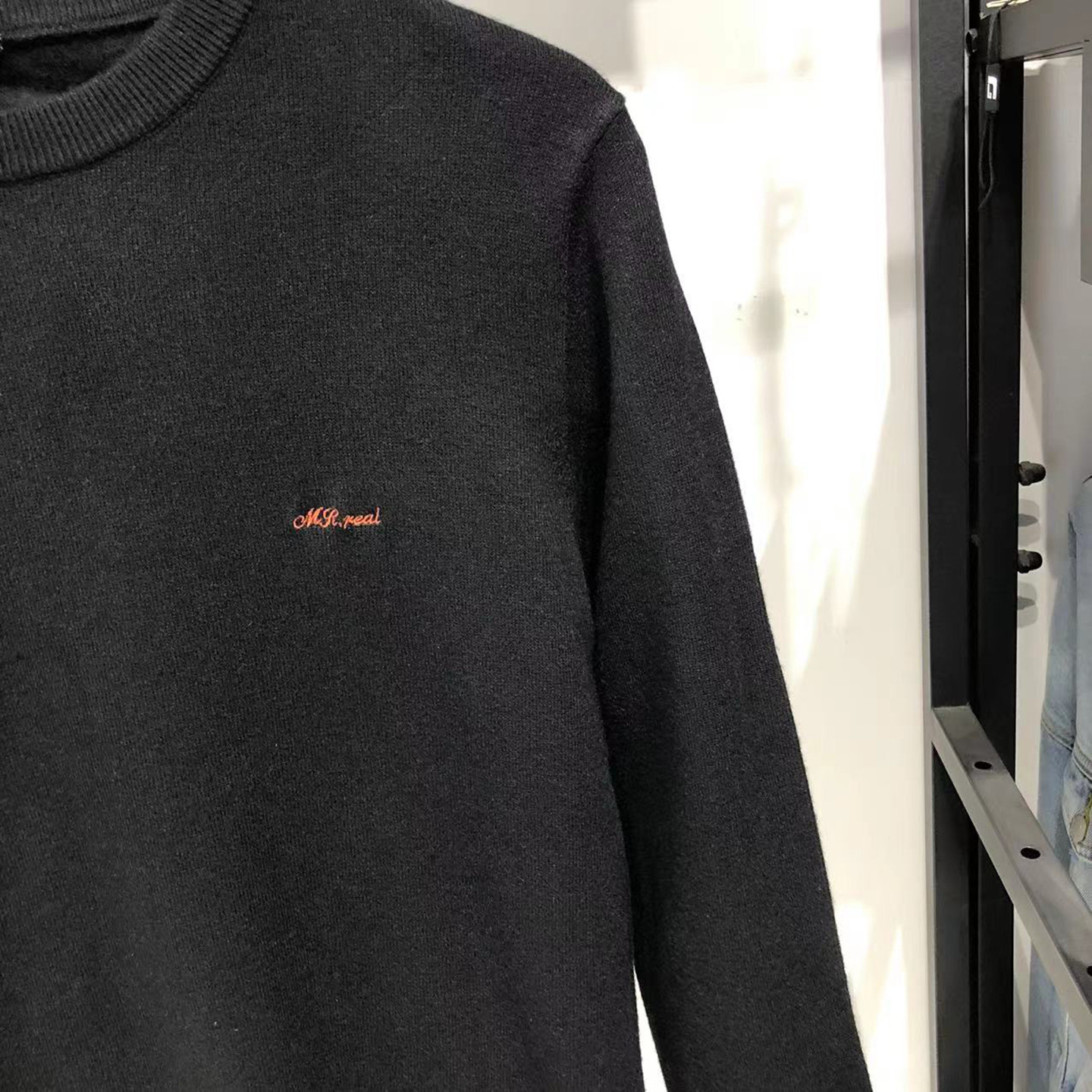 品牌男装(正品大牌)秋冬款男士圆领毛衣男款刺绣字母羊毛针织衫黑,淘宝优惠券,粉丝福利购,淘宝优惠卷