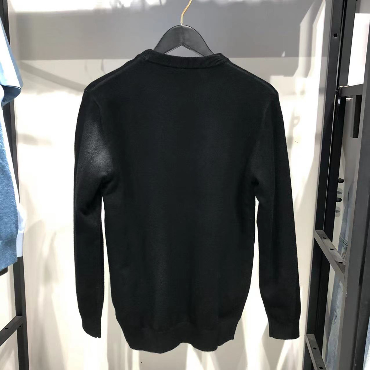 品牌男装(正品大牌)秋冬款男士圆领毛衣男款刺绣字母羊毛针织衫黑,淘宝优惠券,粉丝福利购,淘宝优惠卷