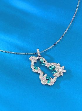 S925纯银藤蔓花卉缠绕葫芦项链女帕拉伊巴精美质感福禄2026新款