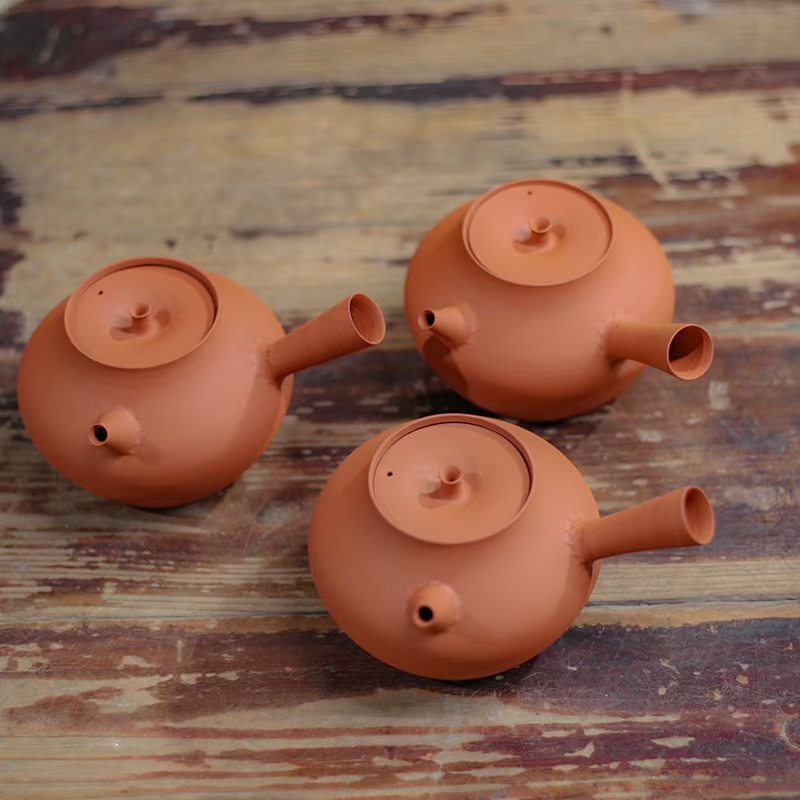 黄钢清砂铫450毫升梨壶潮州手拉砂铫超薄煮茶壶手拉壶工夫茶具壶 - 图2