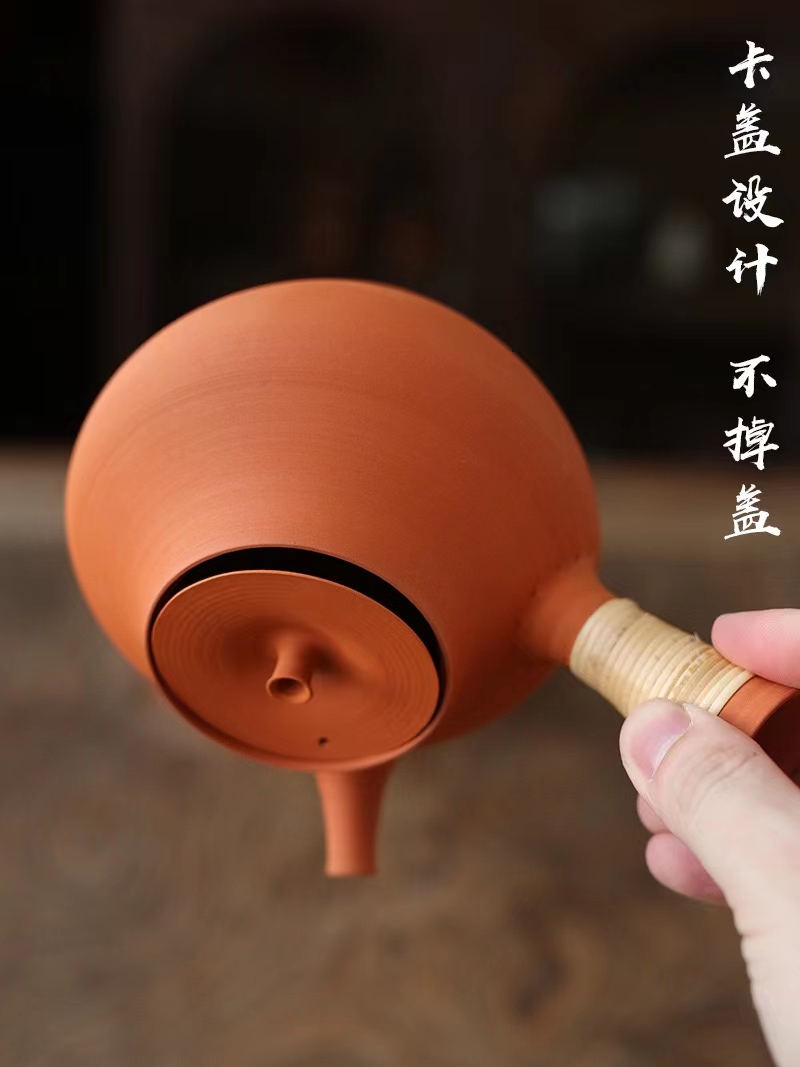 黄钢清砂铫450毫升梨壶潮州手拉砂铫超薄煮茶壶手拉壶工夫茶具壶 - 图3