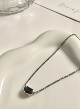 简约豆豆钛钢项链女2024新款小众设计感气质时尚锁骨链通勤颈链潮