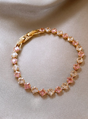 彩色锆石手链女高级感时尚手饰品