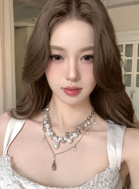 高级感多层珍珠choker项链女配饰