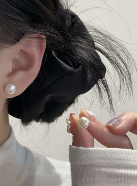 许妍赵露思同款方块珠珠耳钉女