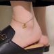 Titanium steel colorless anklet 2025 new trend