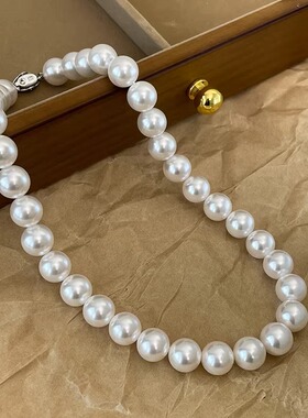 倪妮同款珍珠项链女款轻奢小众