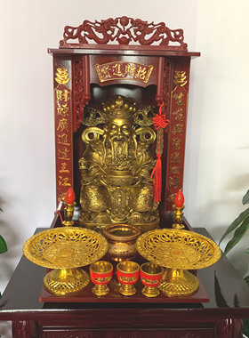 供奉店铺家用树脂文武财神爷摆件