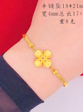 半镯手链沙金铜镀金爱心小蛮腰女