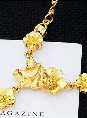 经典欧币不掉色水波纹仿真项链