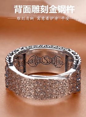 S925纯银招财貔貅戒指复古指环