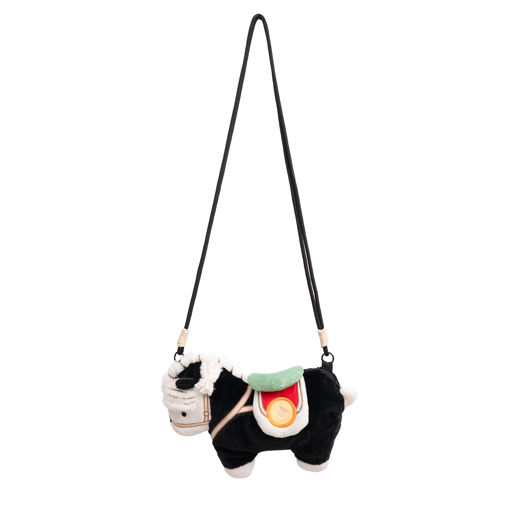 中国国家博物馆一匹黑马毛绒包包新中式文化可爱卡通包新年礼物