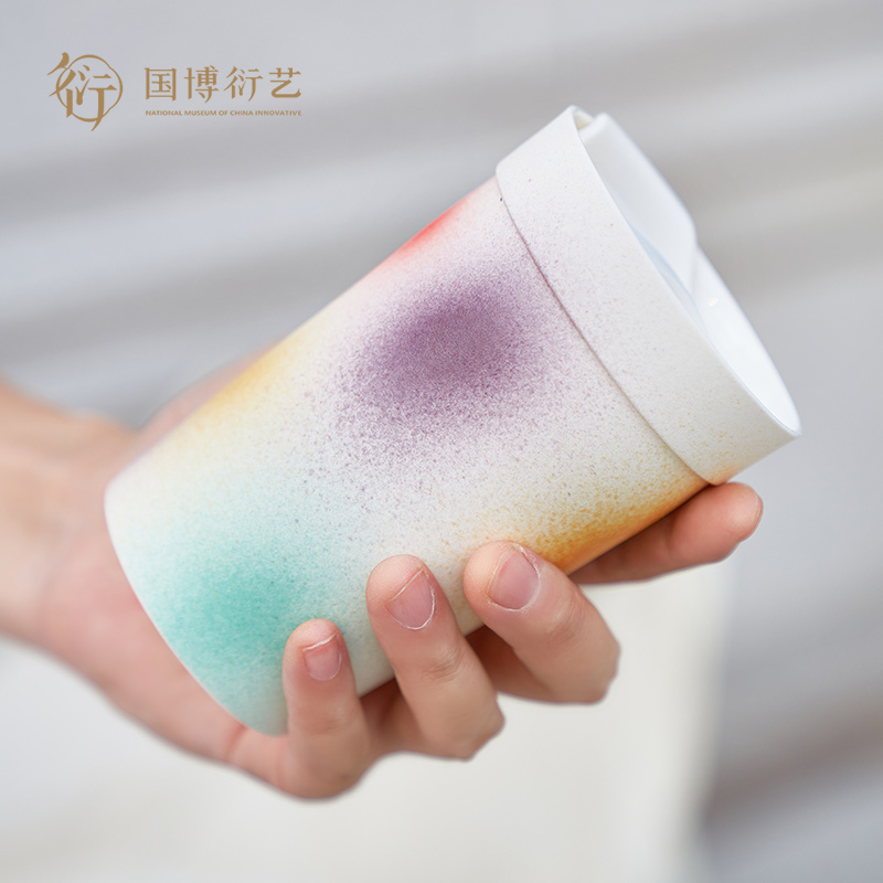 中国国家博物馆桃花洞釉随行杯手工杯子女生礼物家居创意生日礼物,淘宝优惠券,粉丝福利购,淘宝优惠卷