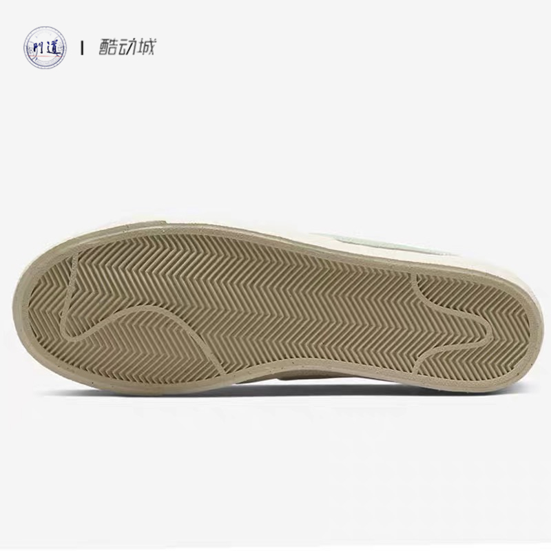 Nike Blazer Low Certified Fresh 男子低帮白绿板鞋 DO9799-100 - 图2