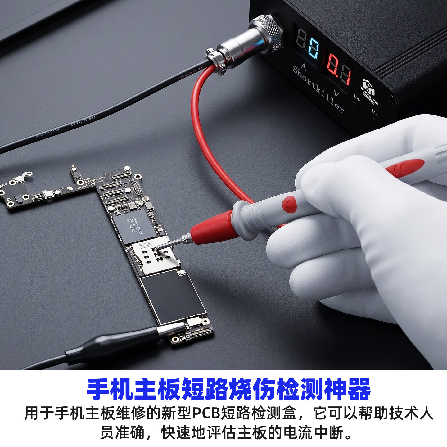 手机维修烧机神器 防烧主板 修复电脑主板短路检测直流稳压电流表