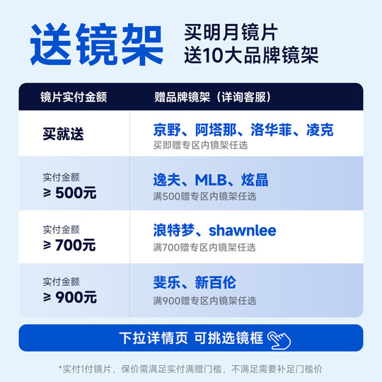 明月眼镜官方旗舰PMC高透光超薄近视1.60网上配镜1.71眼镜片2片