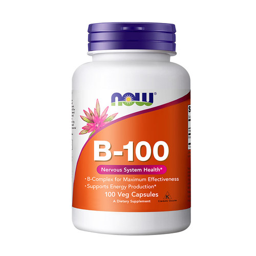 NOW诺奥B族维生素B100mg胶囊复合多种B2/B6/B12毫克含生物素肌醇 - 图3