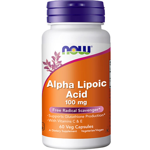 3瓶起】NOW诺奥α阿尔法硫辛酸胶囊抗糖丸含维生素C100mg60粒进口 - 图3