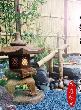 园林庭院石灯笼日式户外景观