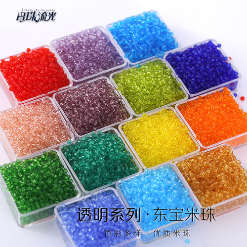 日本米珠 TOHO东宝 纯透明玻璃珠2mm 11/0串珠材料 DIY手工配件 - 图0