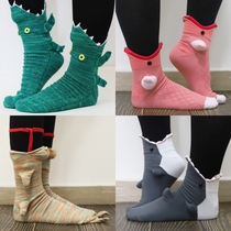 Knitted Crocodile Socks Shark Stocking Stockings Creative Flooring Socks Knit Crocodile Socks Cross-border Christmas