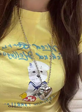 韩国东大门向日葵银色爱心项链