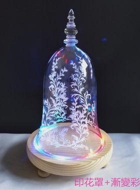 小王子美女与野兽永生印花摆件