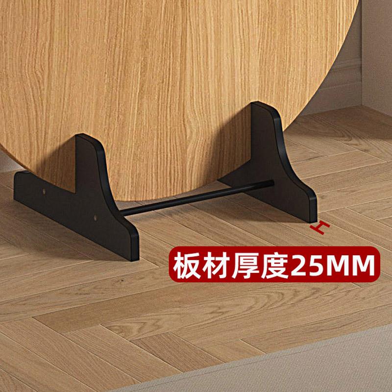 落地式圆形桌面钢化玻璃展示架放置底座支架圆桌旋转盘餐桌收纳架 - 图2