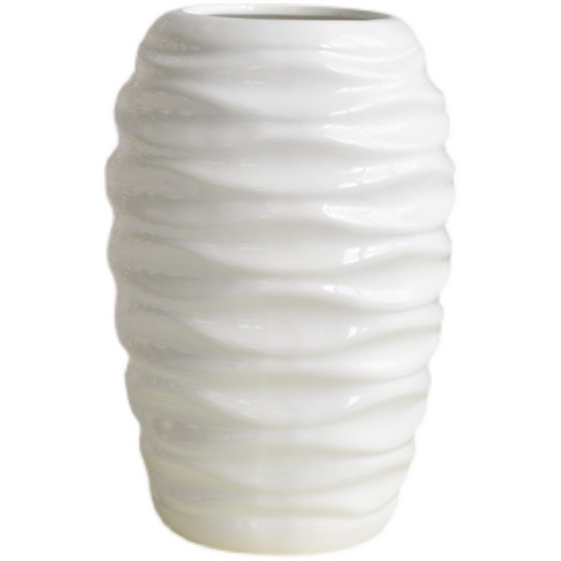 现代简约白色小花瓶景德镇陶瓷北欧客厅干花插花器餐桌装饰品摆件,淘宝优惠券,粉丝福利购,淘宝优惠卷