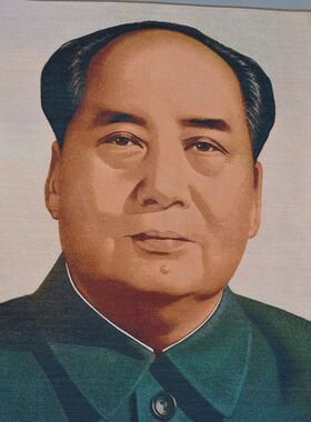 文革宣传画织锦丝绸精致刺绣