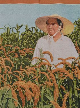 文革宣传画织锦丝绸刺绣人民公社