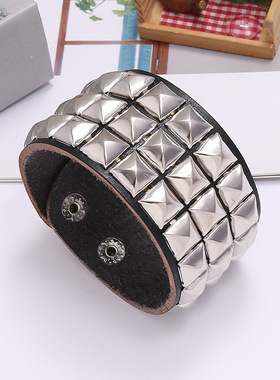 网红新款朋克手链欧美风男士饰品个性夜店手链