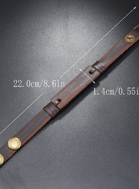 网红热销简约创意光板多层手链可调节三色文艺复古皮手环