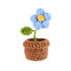 Ornament wool hand-knitted small potted plant