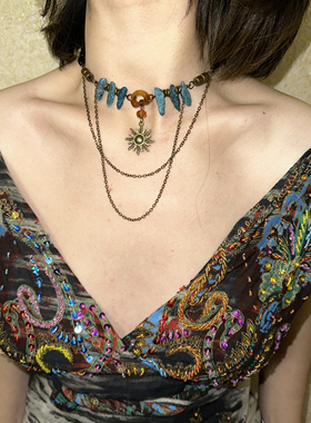 手作叠戴多种戴法个性混搭祭司部落波西米亚平价夸张奢华复古项链