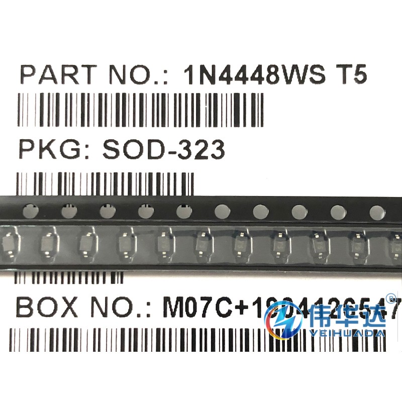 贴片 开关二极管 SOD-323 1N4448WS 丝印T5 0805 原装原厂 50个 - 图1