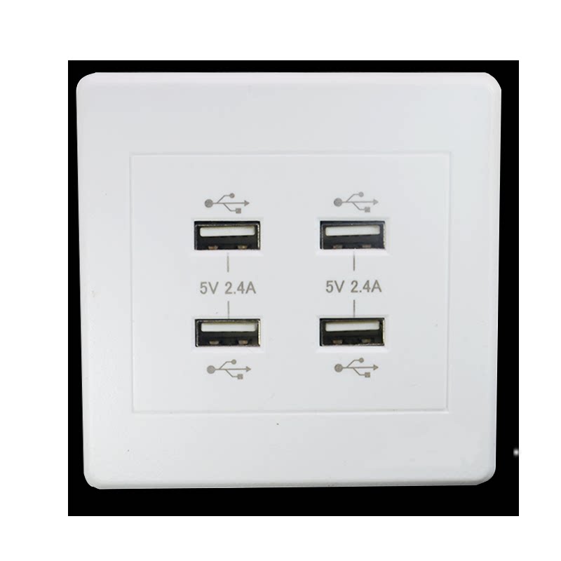 86型家用四孔USB插座面板房车船舶手机充电220V12V转5V墙壁插板_虎窝淘
