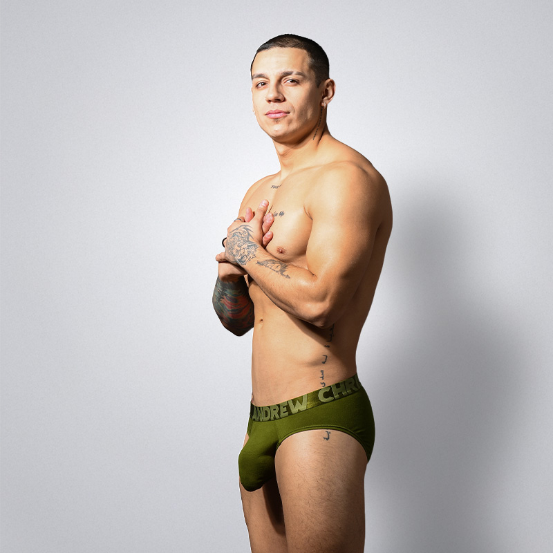 ANDREW CHRISTIAN 性感男士三角内裤薄高弹透气U凸囊袋显大 93585 - 图2